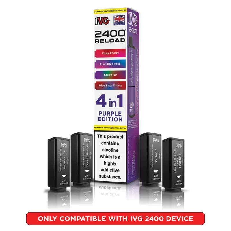 IVG 2400 Reload 4 in 1 Prefilled Pods Purple Edition - Strength#20mg (F172FA) (F172FA)