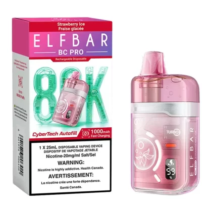 Elf Bar BC Pro 80K Disposable Vape Device – Strawberry Ice 25ml - 20mg/mL