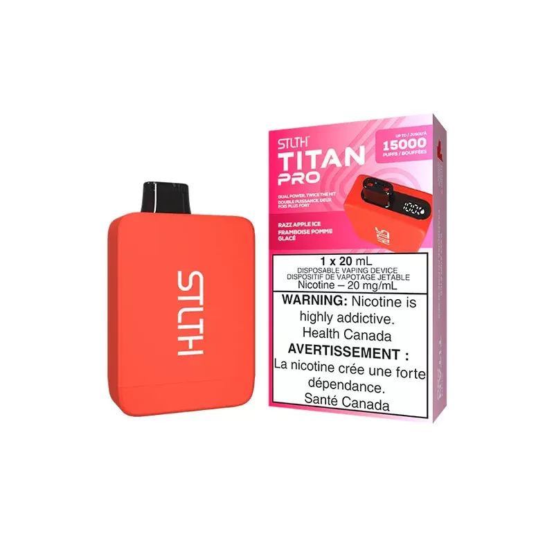 STLTH TITAN PRO DISPOSABLE – RAZZ APPLE ICE