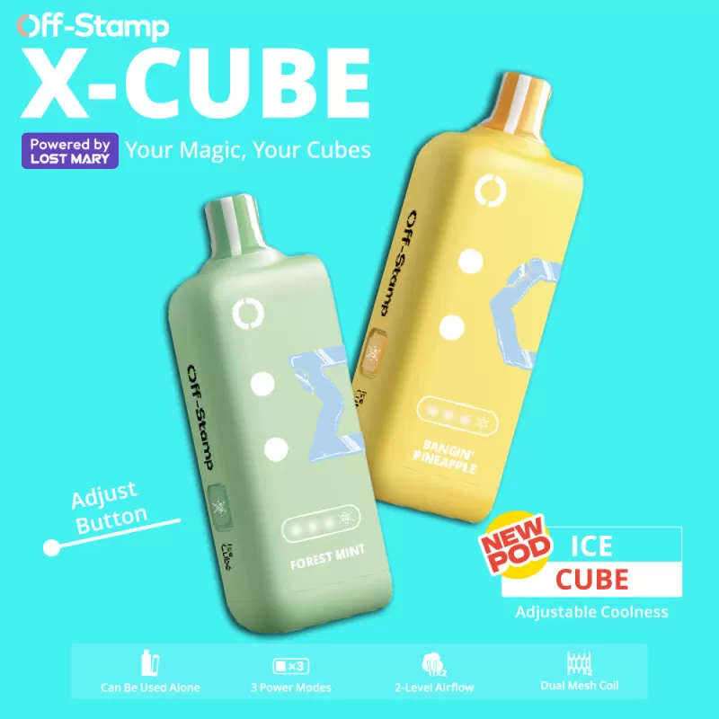 Made in Indonesia | Off-Stamp X-CUBE Ice Cube 25K Disposable POD Powered By LOST MARY – 25000 Puffs