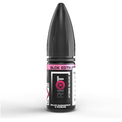 Riot Squad BLCK EDTN Deluxe Passion Fruit & Rhubarb Hybrid Nic Salt E-Liquid - 10mg
