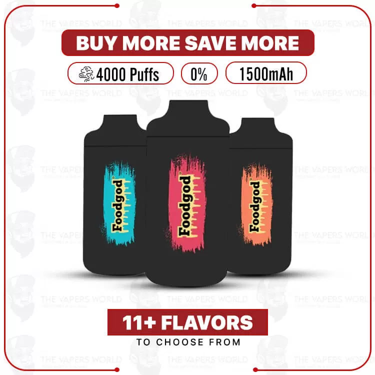 Foodgod Luxe Vape 0% Nic Disposable 4000 Puffs - Thevapersworld