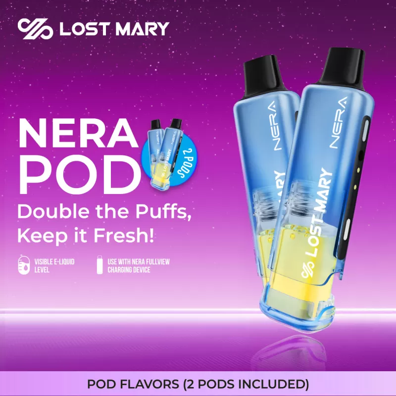 Made in Indonesia | Lost Mary NERA 70K Disposable POD - 70,000 Puffs - Black Mint 🆕