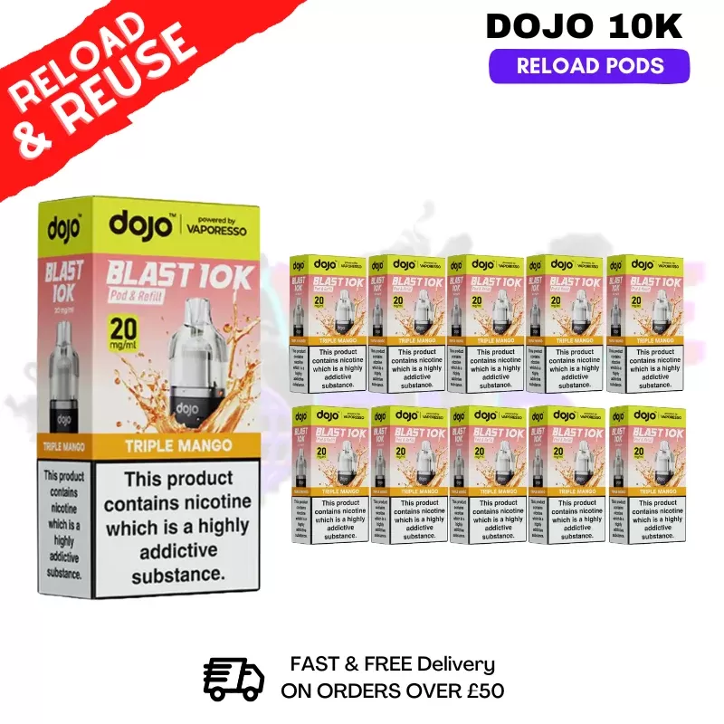 Triple Mango Dojo Blast 10K Replacement Pods Box Of 10