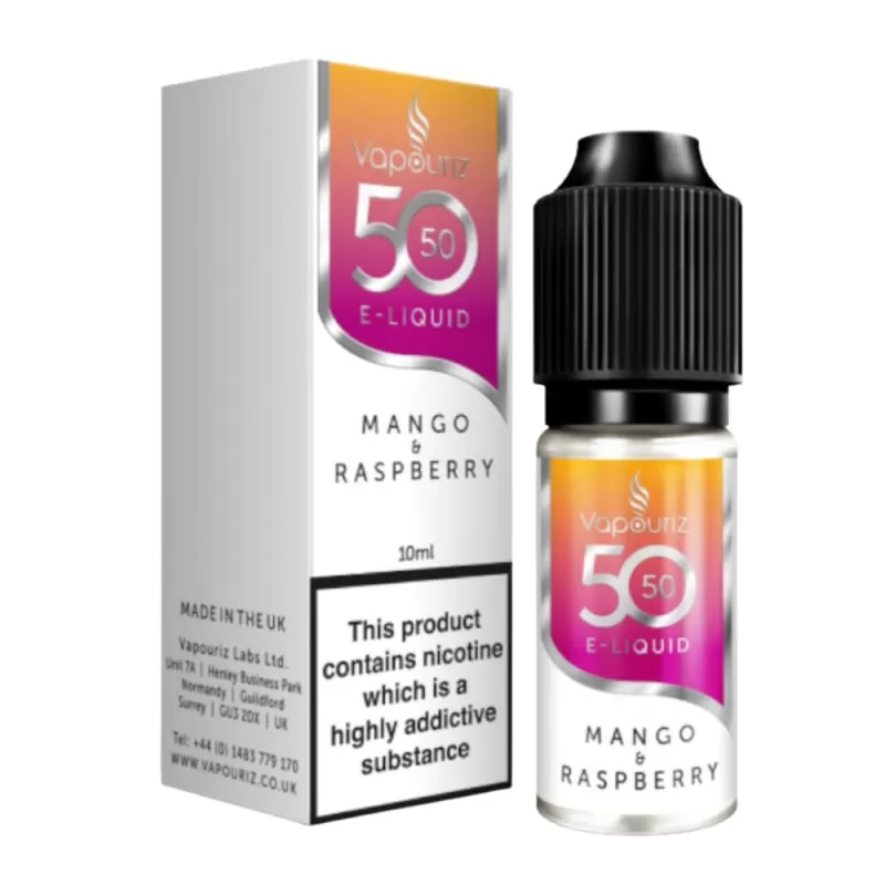 Mango & Raspberry E-Liquid 50/50 Series by Vapouriz (10ml) - 18mg