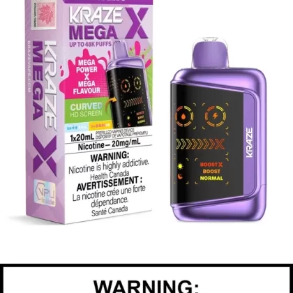 Tangy Aloe Grape Kraze Mega X Disposable Vape