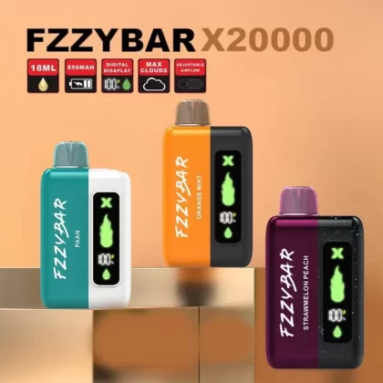 FZZYBAR X20000 Disposable E-Hookah Device – 20,000 Puff - Strawmelon Peach