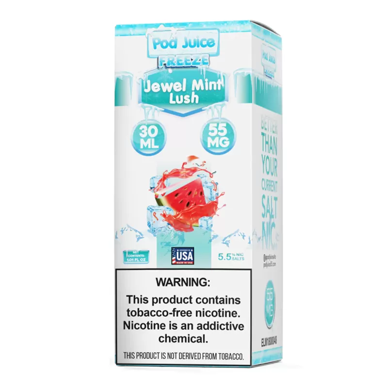 Jewel Mint Lush Freeze 30ml – Pod Juice Salt - Vape Product, Vape Product - Image 3