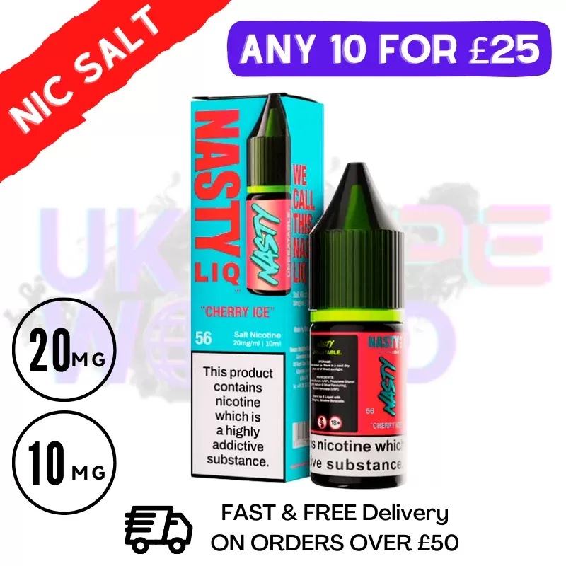 NastyLiq ‘CHERRY ICE’ Nic Salt By Nasty Eliquids