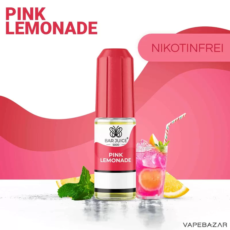 Bar Juice 5000 – Pink Lemonade – Nikotinfrei - Propylenglykol, Glycerin