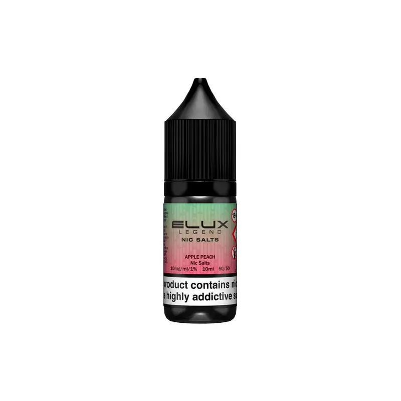 Elux Legend Nic Salts Apple Peach E Liquid 10ml - Nicotine Strength#20mg>10mg