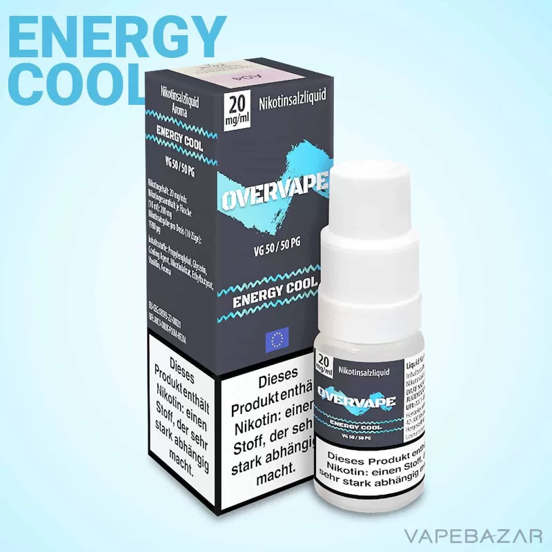 Overvape Nikotinsalz Liquid – Energy Cool - 10mg/ml, 20mg/ml; Nikotinlaktat, Aromen - Image 2
