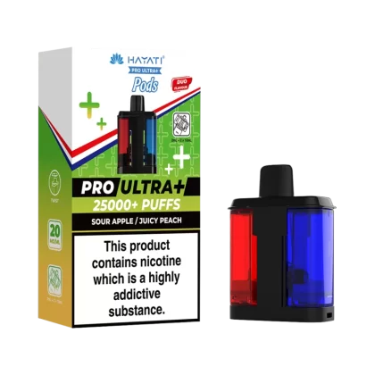 Sour Apple / Juicy Peach Hayati Pro Ultra Plus Refill Pack - 20mg - Vape Product