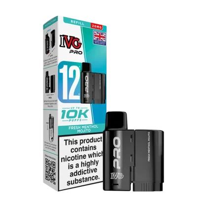 Fresh Menthol Mojito IVG Pro 12 Refill Pack - Ecigwizard
