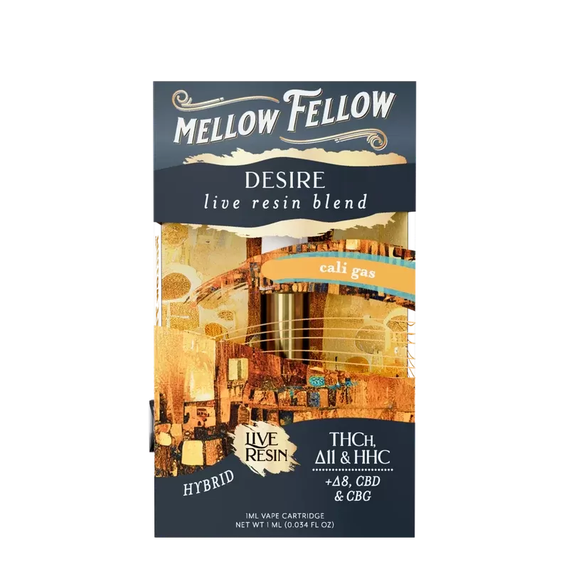 Mellow Fellow Desire Blend 1ml Live Resin Vape Cartridge – Cali Gas