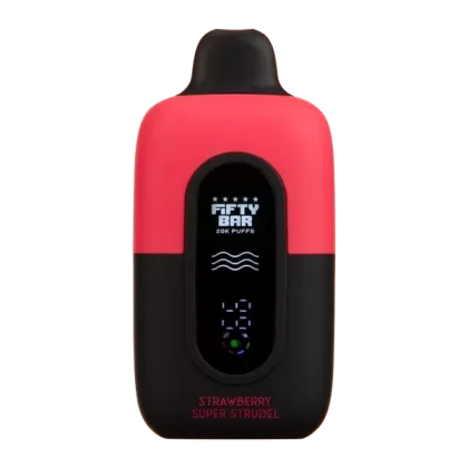 Strawberry Super Strudel Fifty Bar 20K - Consumer; Vape Product; 5 Pack, Single