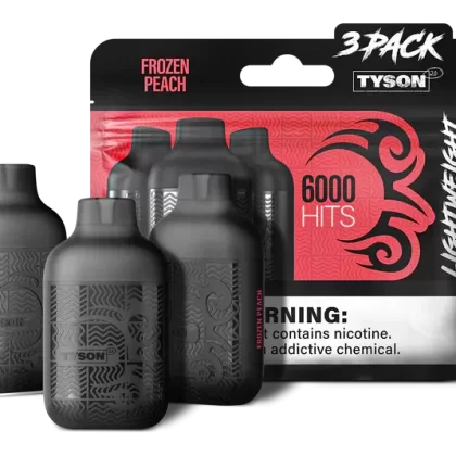 FROZEN PEACH TYSON 2.0 VAPE Lightweight 3 Pack