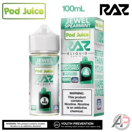 Pod Juice x Raz LTX Jewel Spearmint E-Liquid 100mL - Vape Product, Vape Product (42FEAC)