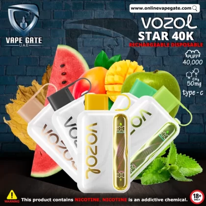 Vozol Star 40K Rechargeable Disposable Vape (40,000 Puffs) - Tobacco / 50 mg