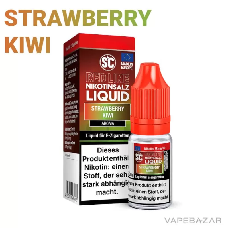 SC Red Line Nikotinsalz Liquid – Strawberry Kiwi - 20mg/ml, Nikotinfrei; Erdbeere