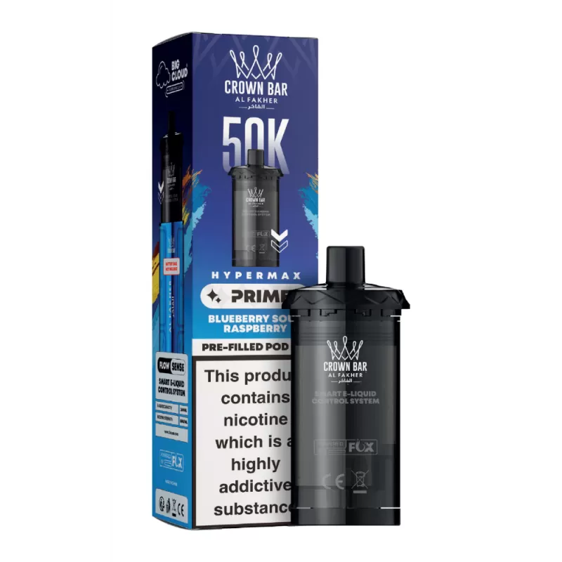 Al Fakher Hypermax Prime 50K Prefilled Pods Blueberry Sour Raspberry