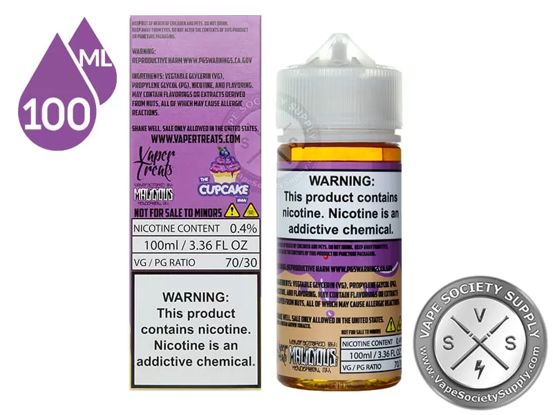 The Cupcake Man Blueberry by Vaper Treats 100ml - Vape Product, Vape Product - Image 3