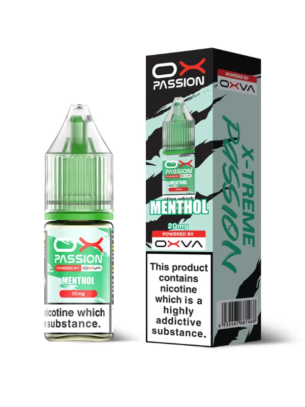 Menthol OX Passion Nic Salt E-Liquid by OXVA - 10ml - 10mg - Image 2