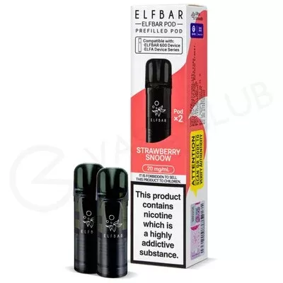 Strawberry Snoow Elf Bar 600 Prefilled Pods - Ecigpremium