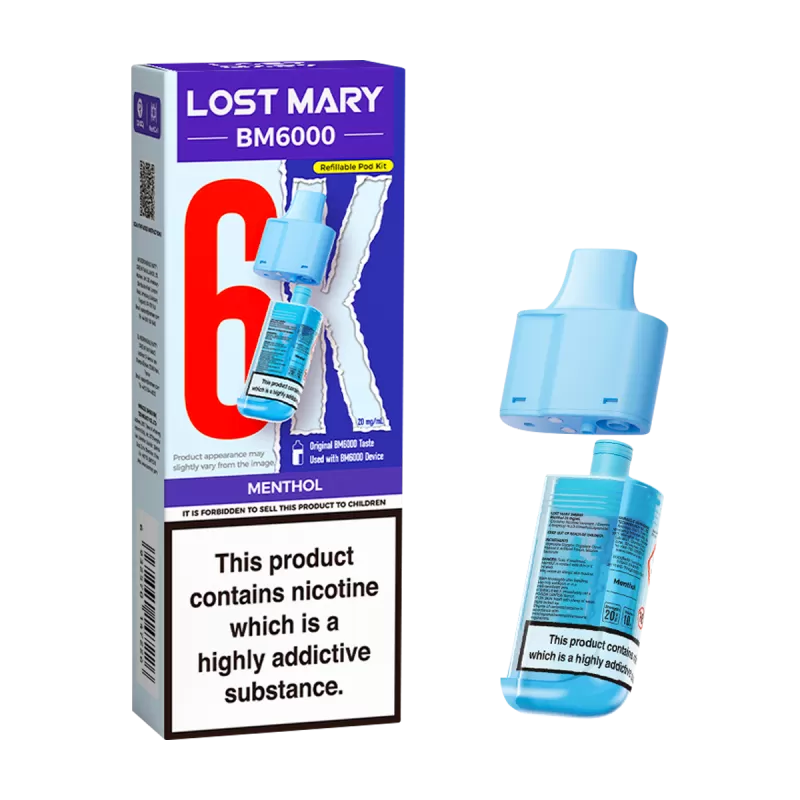 Menthol Lost Mary BM6000 Refill Pack - 20mg - Vape Product (389208)