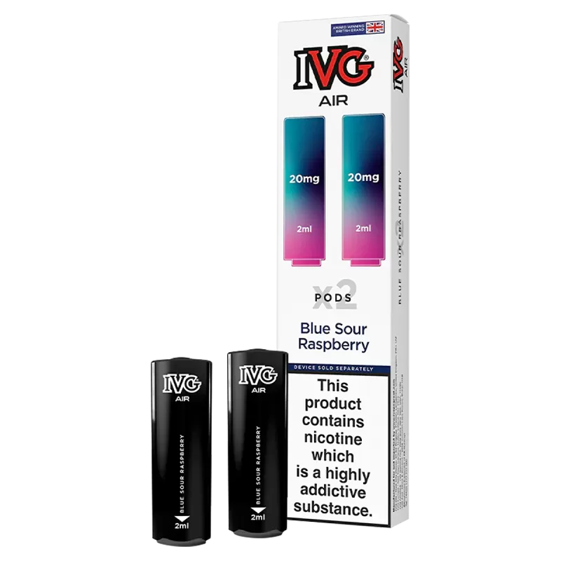 Blue Sour Raspberry IVG Air Replacement Pods - Vape Product