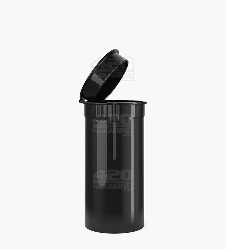 POLLEN GEAR | Child Resistant KSC Opaque Black Pop Top Bottles | 13dr – 2g – 592 Count