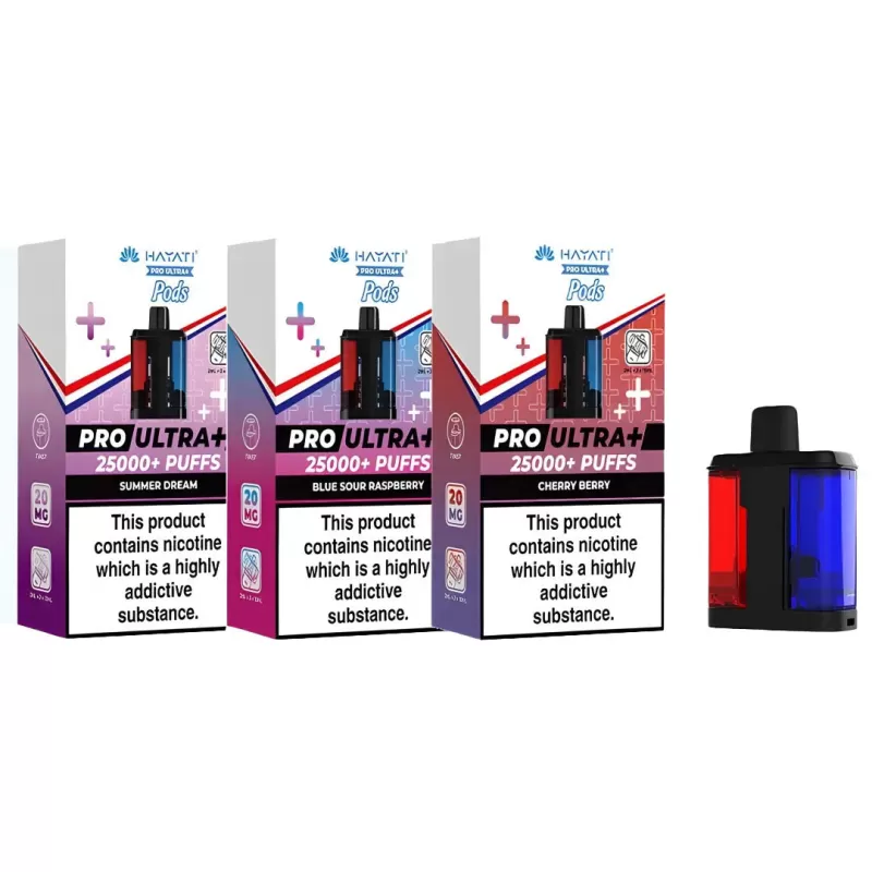 Hayati Pro Ultra Plus PODS - Cherry Ice + Peach Mango
