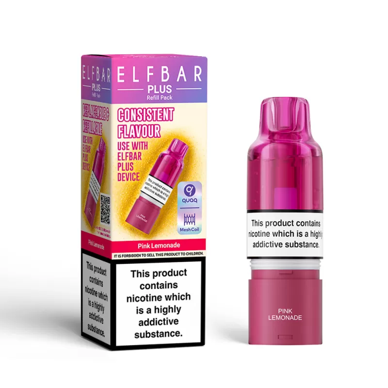 Elf Bar Plus Pink Lemonade Prefilled Pod + Refill - 20mg