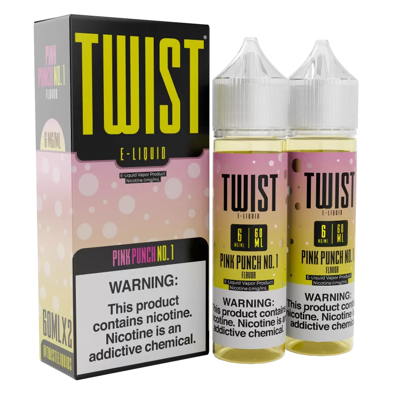 TWIST E-Liquid - Pink Punch No.1 - 120ML E-Liquid (Twin 60ML Pack)