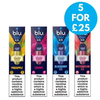 20mg Blu Bar 1000 Vape Kit - Apple, Banana Ice; Vape Product