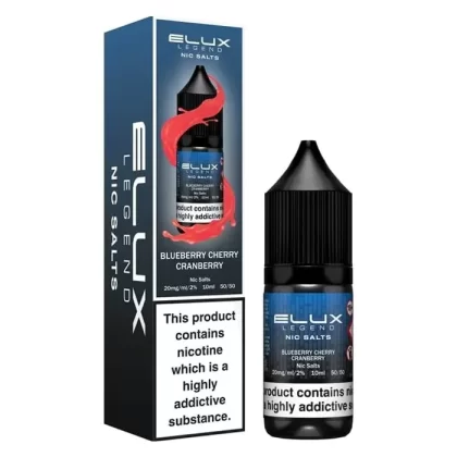 ELUX Legend 10ml Nic Salts - Flavour#Apple Peach>Banana ICE>Berry Lemonade>Blackberry Ice>Blackcurrant Lemonade>Blackcurrant Menthol>Blueberry>Blueberry Bubblegum>Blueberry Cherry Cranberry>