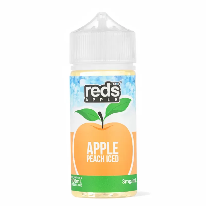 Daze – Reds Peach Apple Iced 100mL – 70% VG Menthol E-Liquid