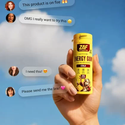 ZAF – Caffeine Energy Gum – 60mg Caffeine – 15 pcs/pack - Vapeys Co Nz