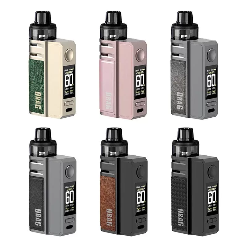 VOOPOO Drag E60 Pod Mod Kit - Color#Golden>Pink>Gray>Black>Coffee>Carbon Fiber