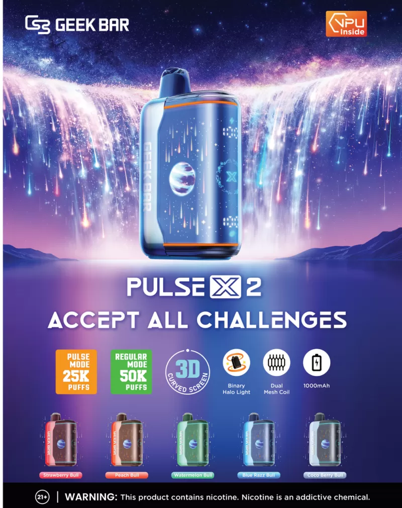 Geek Bar Pulse X 2 50K - Strawberry Bull - Vapeciga - Image 3