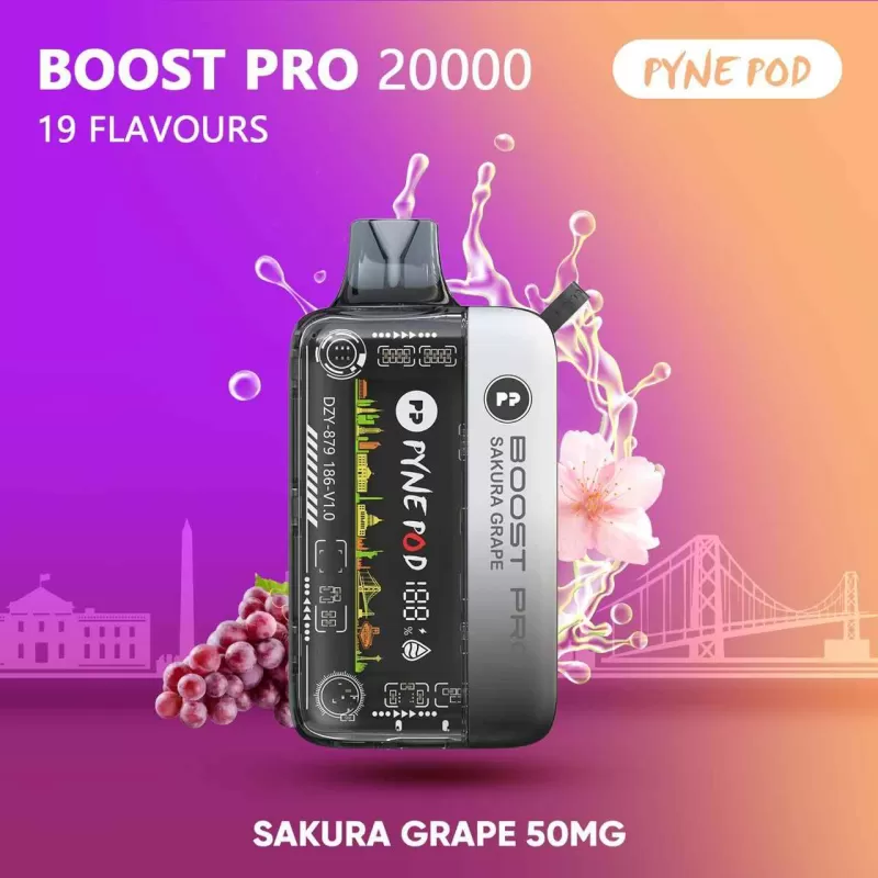 Pyne Pod Boost Pro - Rechargeable Disposable Vape (20,000 Puffs) - Mango Passionfruit / 50 mg - Image 3