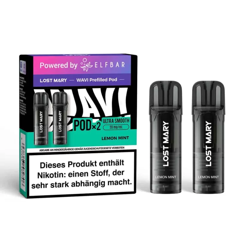 Elfbar Lost Mary WAVI – Prefilled Pod – Lemon Mint - Minze / Zitrone