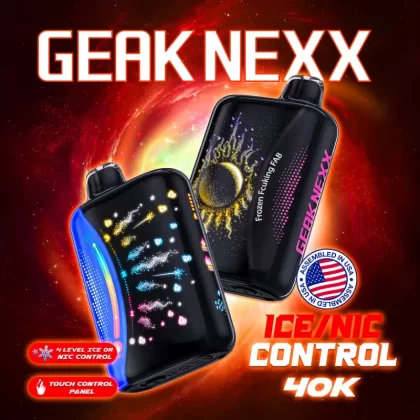 Assembled in USA | GEAK NEXX 40K Puff Nic/Ice Control Disposable Device- 40,000 Puffs - Sour Apple (Ice Adjust)
