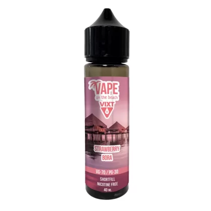 Vixt Beach Strawberry Bora 40ml – vape juice utan nikotin - Vixt / No / 40ml / 30/70
