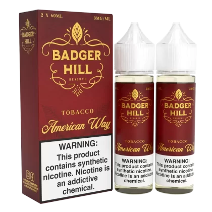BADGER HILL RESERVE - American Way - 120ML E-Liquid (Twin 60ML Pack)