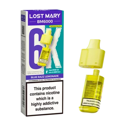 Blue Razz Lemonade Lost Mary BM6000 Refill Pack - Ecigwizard
