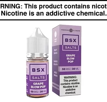 GRAPE BLOW POP BY GLAS BASIX NIC SALTS 30ML - Vape Product, Vape Product