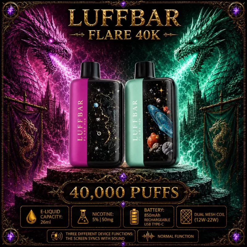 LUFFBAR Flare 40K - Fruity Cool Strawberry - Vapeciga