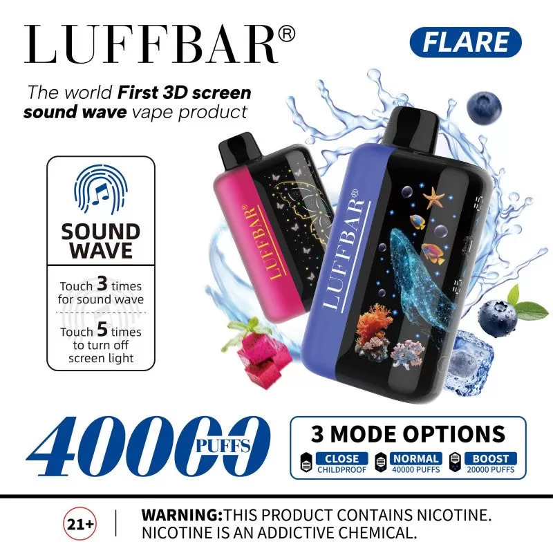 LUFFBAR Flare 40K - Fruity Cool Strawberry - Vapeciga - Image 2