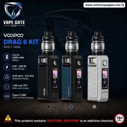 VOOPOO DRAG 6 Pod Kit 220W - Black